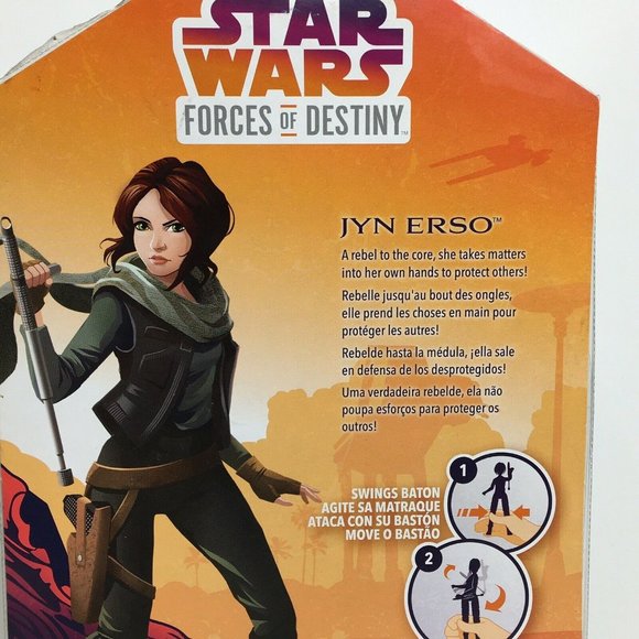 Star Wars Forces Of Destiny Jyn Erso 11" Doll Action Figure Baton Hasbro Disney - Picture 7 of 12